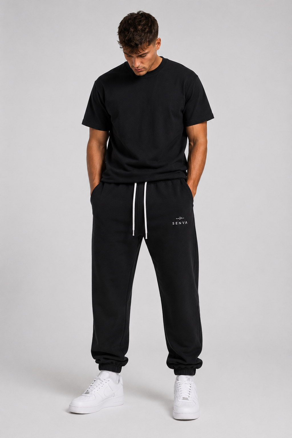 SENVA Essential Heavyweight Sweatpants – Black