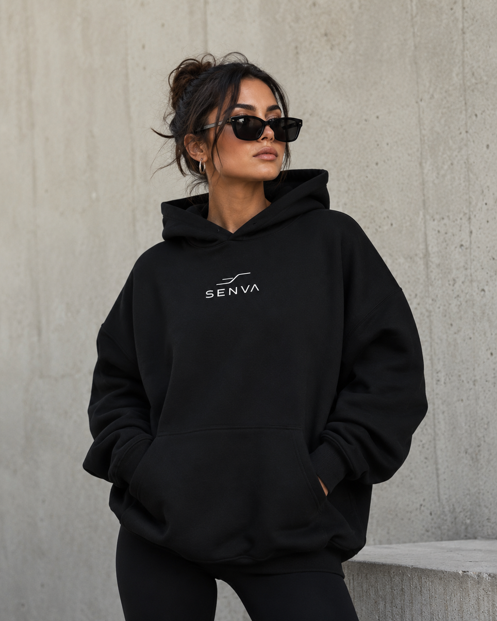 SENVA Origin Heavyweight Hoodie — Unisex Black