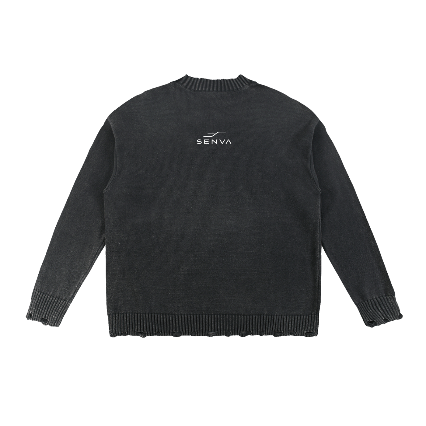 SENVA Vintage Washed Hand-Frayed Sweater