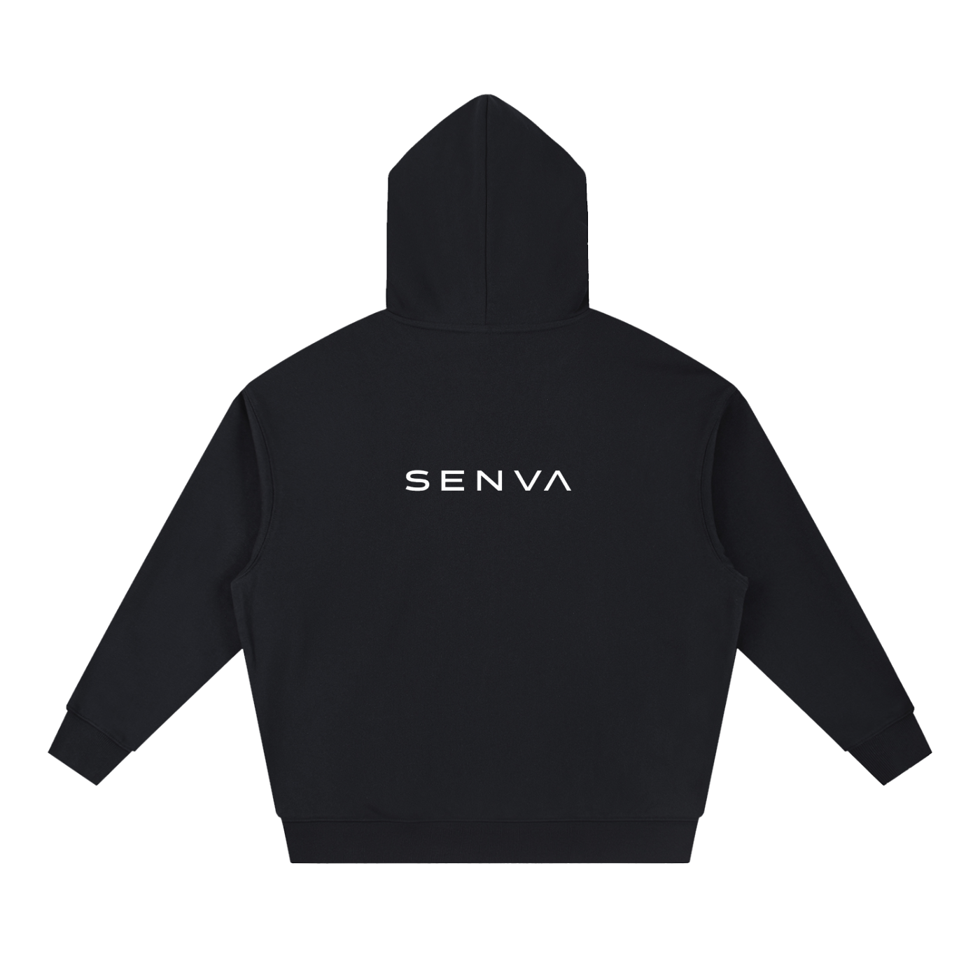 SENVA Origin Boxy Hoodie — Black
