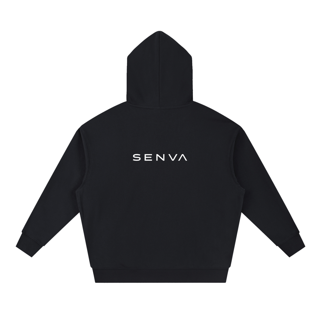 SENVA Origin Boxy Hoodie — Black